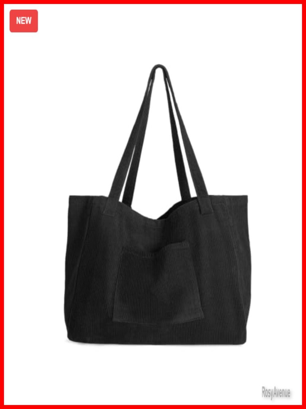 Corduroy Tote Bag Women Canvas Hobo Shoulder Bag Purse with Pocket for Work